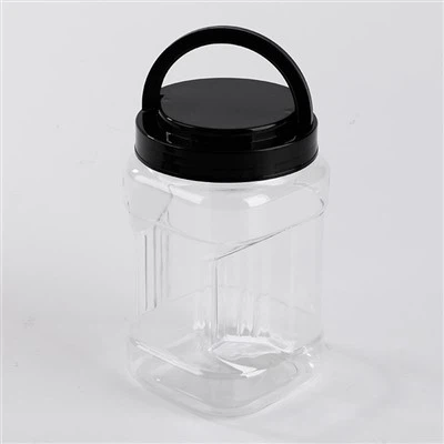 Kvadrātveida caurspīdīgs plastmasas konteiners ar vākiem