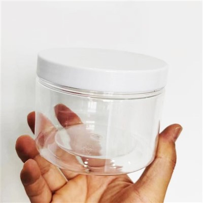 400 ml baltas plastmasas apaļas burkas