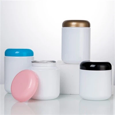 500g balts plastmasas pulvera konteiners