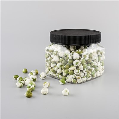 Kvadrātveida plastmasas burkas ar vākiem